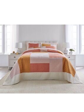 Velvet Patchwork Bedspread Quilt KING